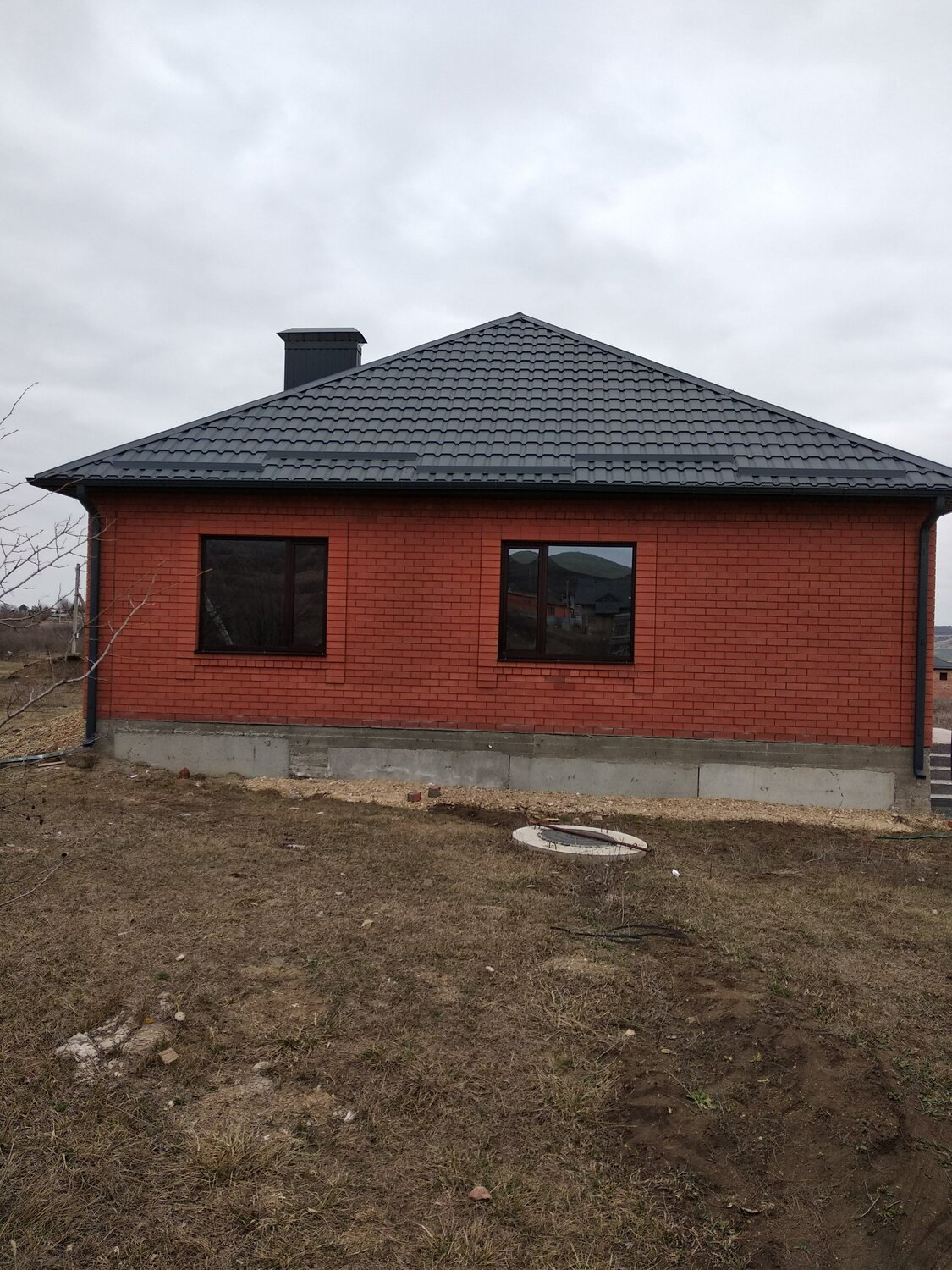 дом одноэтажный, дома дачи коттеджи, кирпичный дом, дом кирпич, дом 90 м2