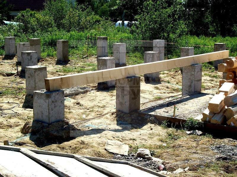 столбчатый фундамент, фундамент столбчатый 1.02.01, столбчатый фундамент из блоков, столбчатый фундамент для бани, столбчато ленточный фундамент