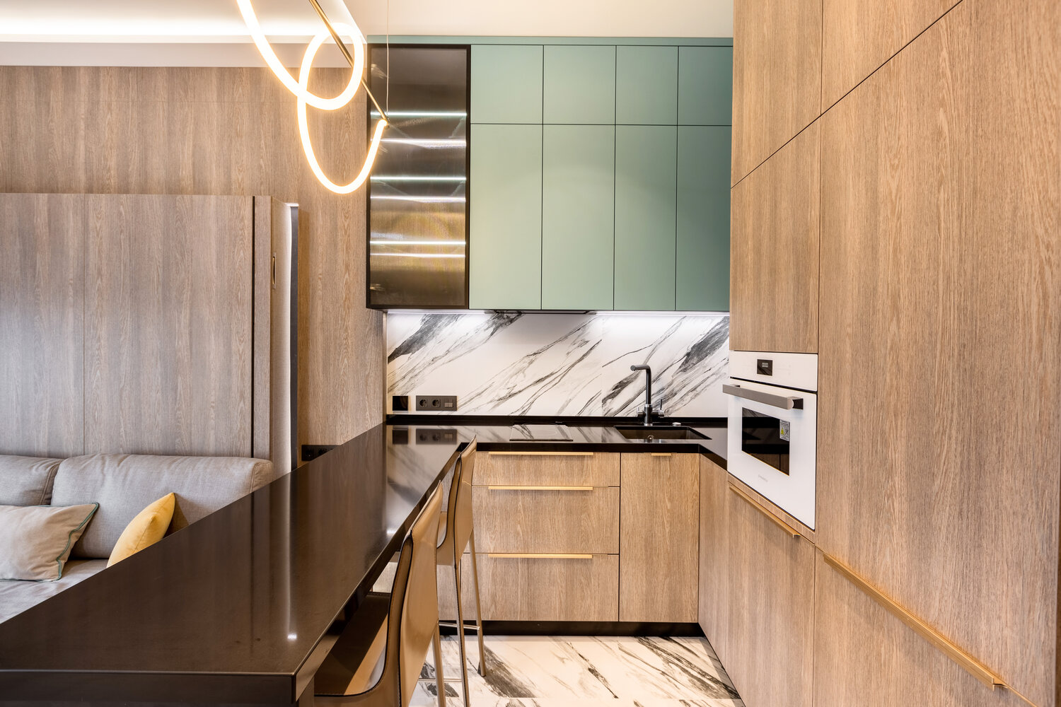 интерьер кухни, кухня в современном стиле, дизайн интерьера кухни, кухня в стиле модерн, кухня в стиле