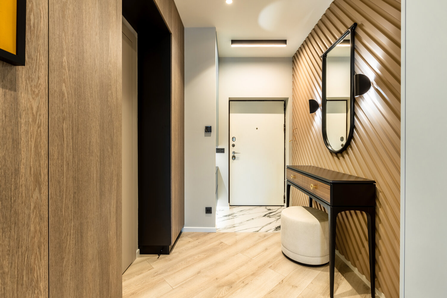 коридор дизайн прихожая, прихожая дизайн, узкая прихожая дизайн, маленькая прихожая интерьер, интерьер узкого коридора