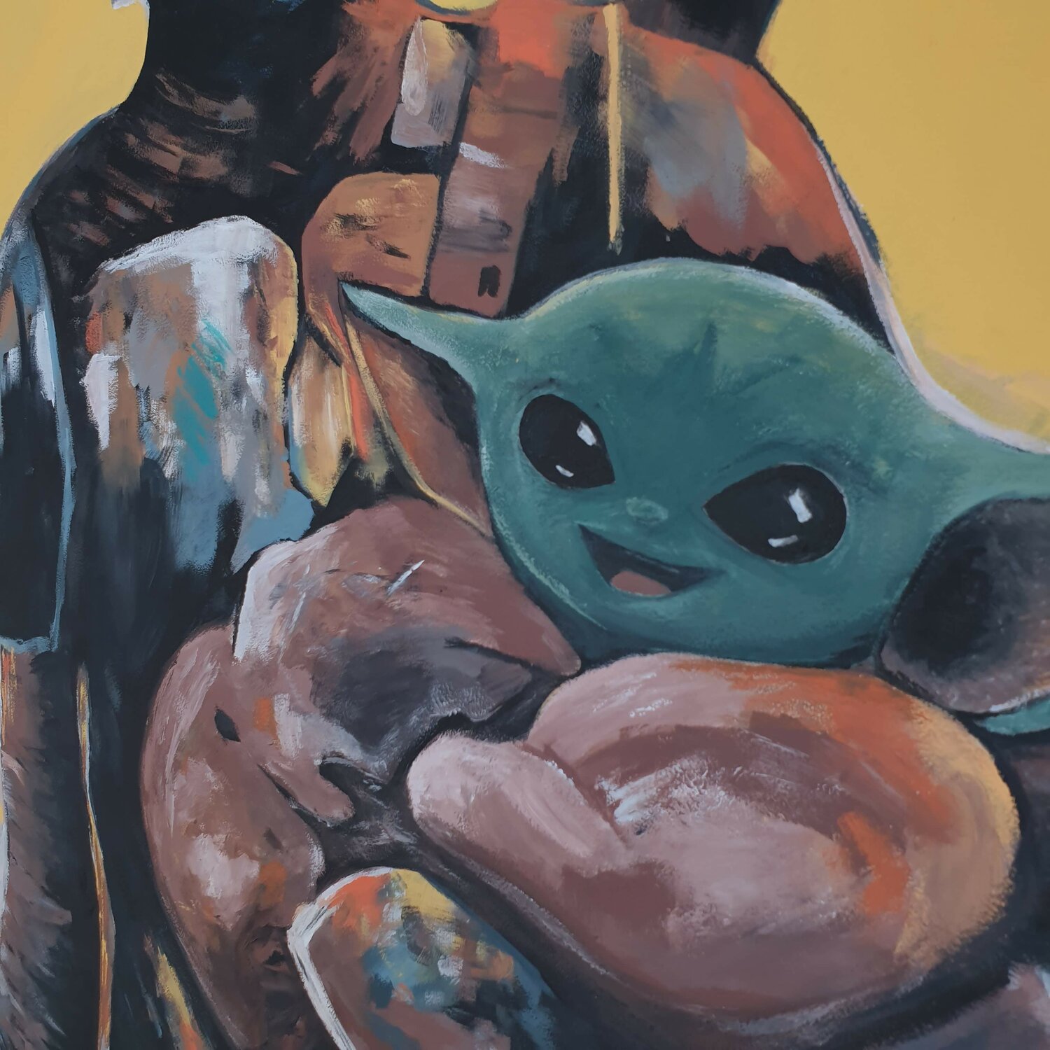 малыш йода арт, картины, baby yoda star wars, рисунок, рисунок картина