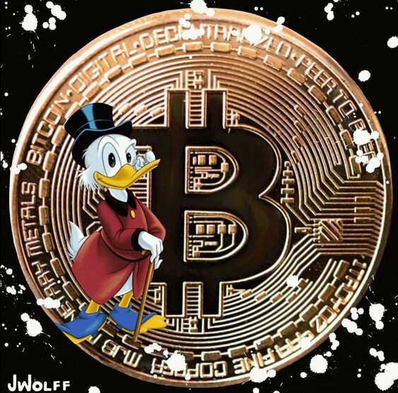 скрудж макдак, картина скрудж макдак, 3 картины, bitcoin, деньги
