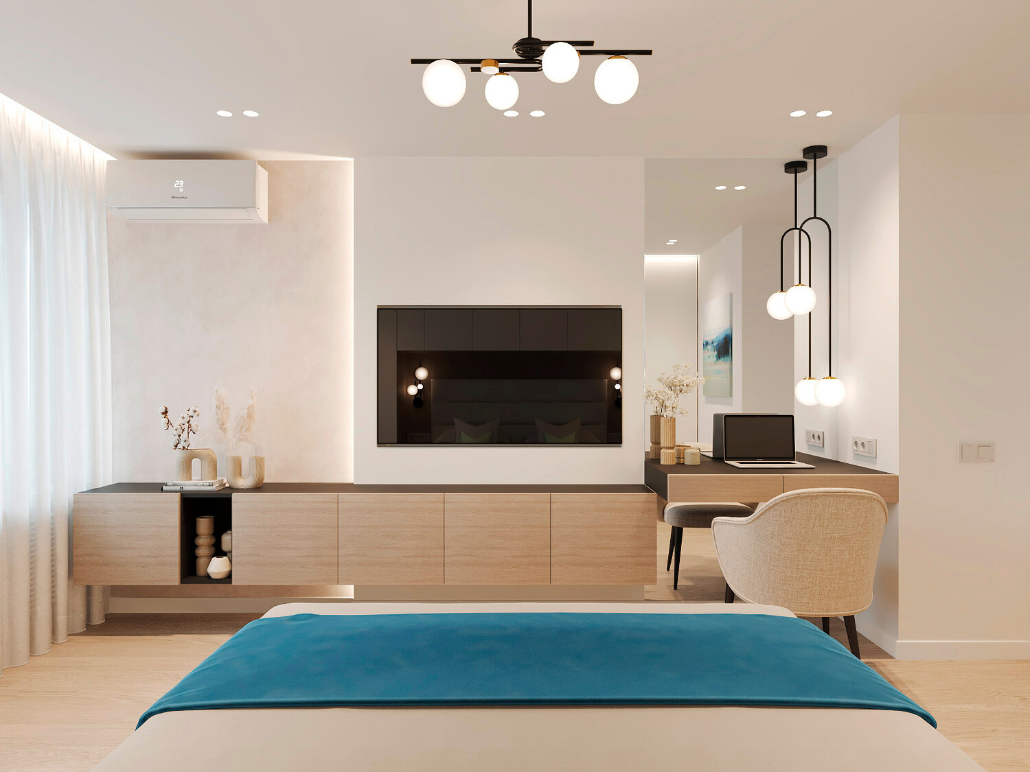 квартира в современном стиле, дизайн интерьера, интерьер дизайн квартиры, интерьер спальни, дизайн