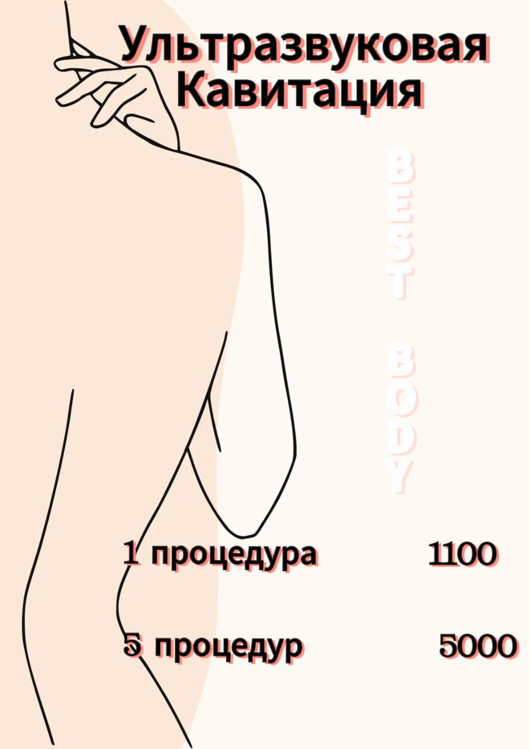 кавитация, ультразвуковая кавитация, кавитация вакуумный массаж rf лифтинг, зоны для кавитации тела, процедура