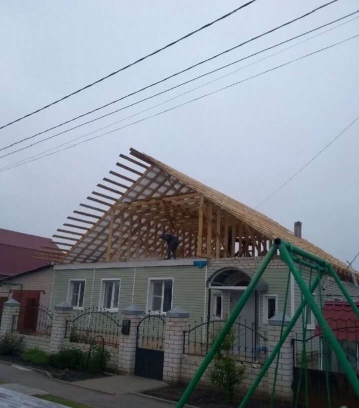 кровля крыши, стропильные системы крыш, стропила для мансардной крыши, фронтон крыши, крыша на дом