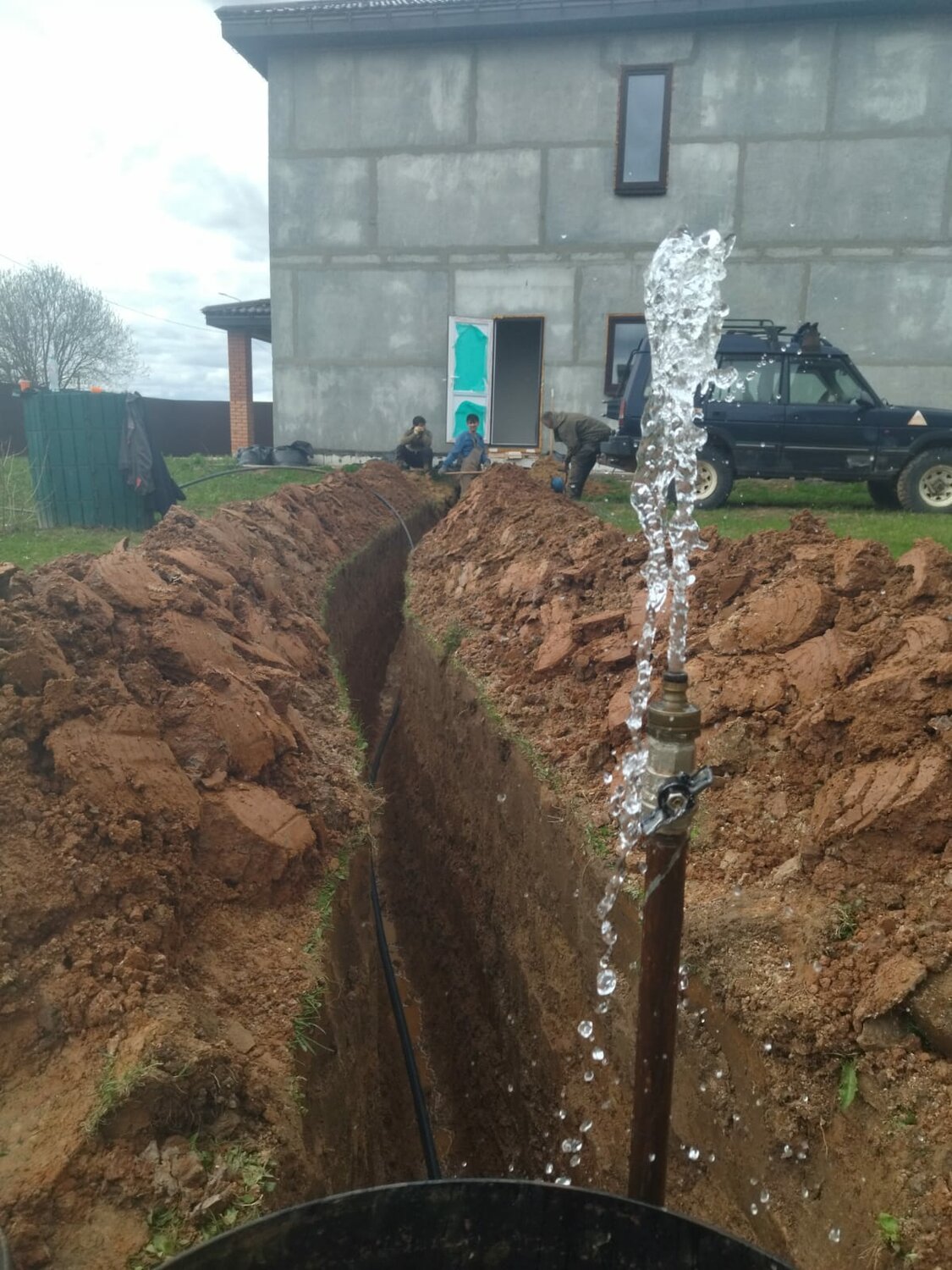 водопровод на участке, скважины, скважина на участке, обустройство скважины, водопровод