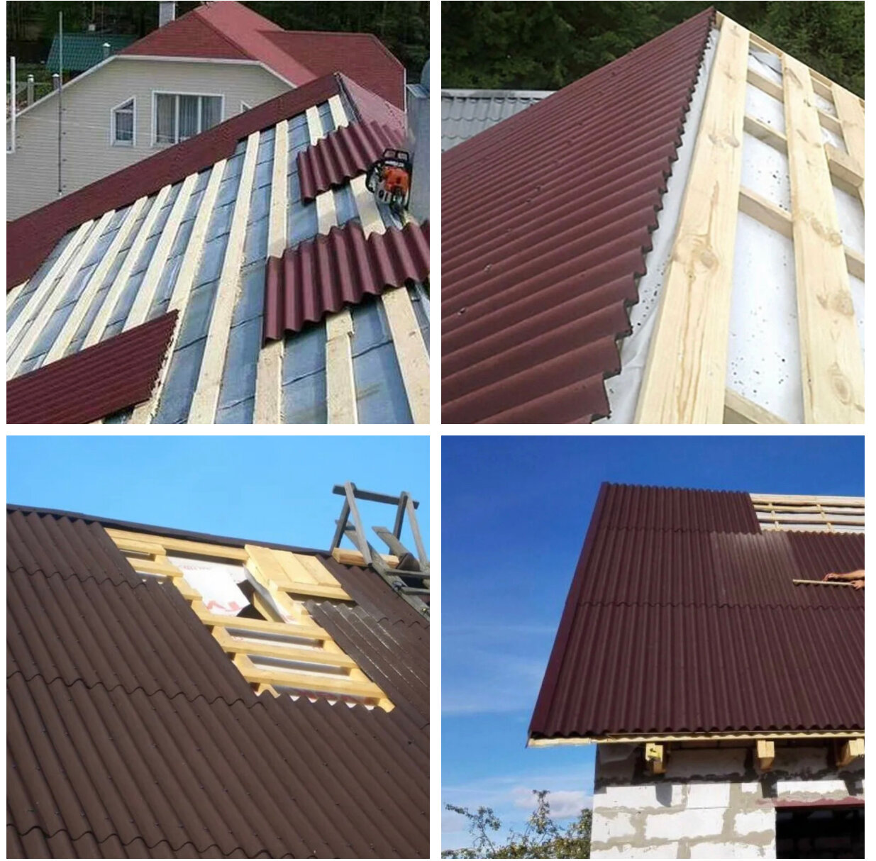 кровля из ондулина, ондулин на крыше, крыша из ондулина, монтаж кровли, крыша из профнастила