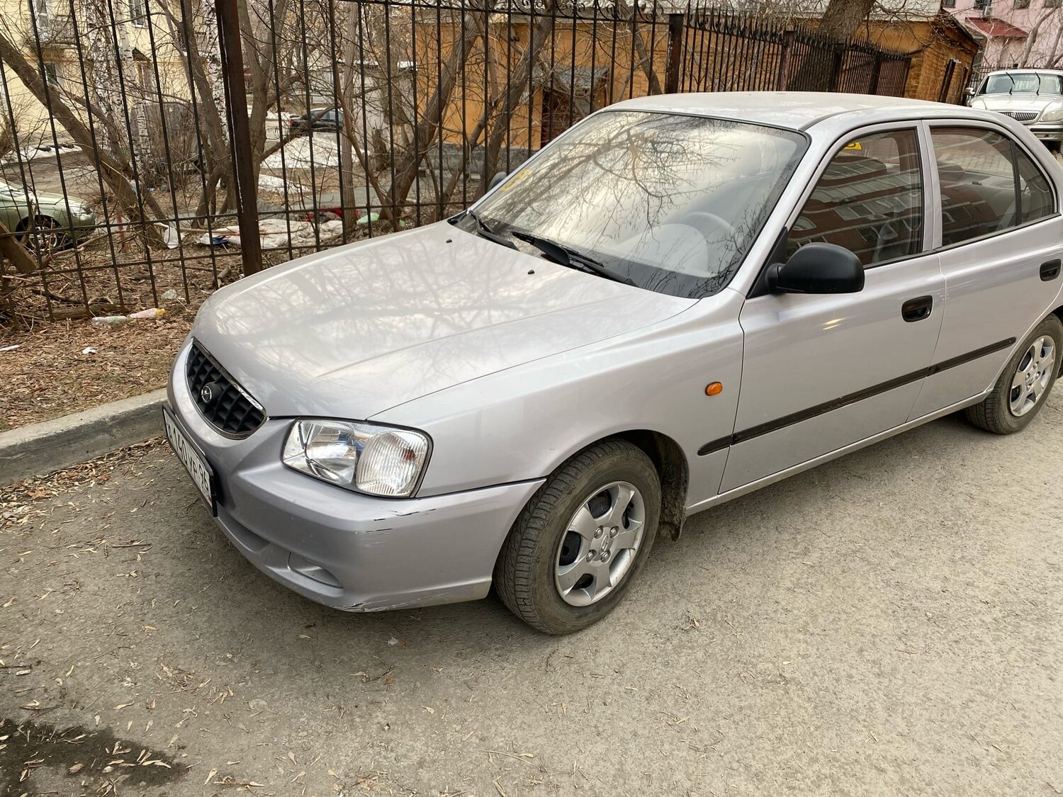 huyndai accent, hyundai accent тагаз, серый хендай акцент, хендай акцент серебристый, Hyundai Accent II (ТагАЗ)