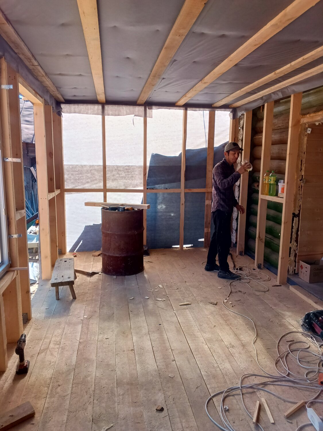 теплоизоляция веранды, утепление веранды в частном доме, дубльдом 26, утепление веранды, утепленная веранда