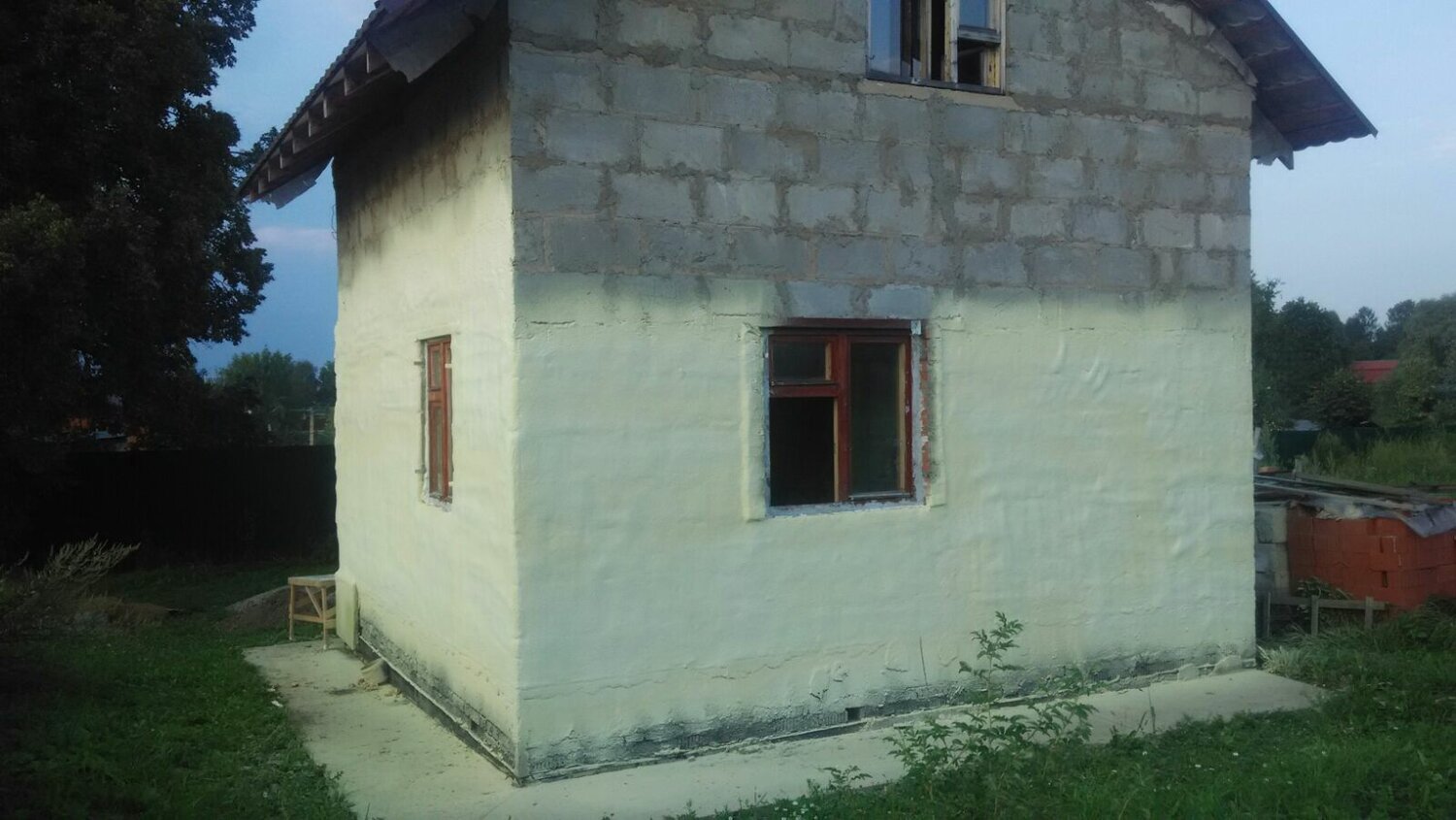 дом, дача, недвижимость, пеноблок, участок