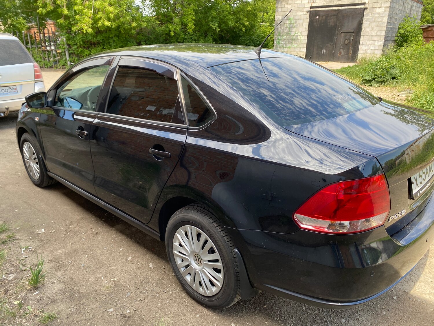 автомобиль, авто, volkswagen polo, фольксваген поло тонированный синий, Volkswagen Polo V Рестайлинг