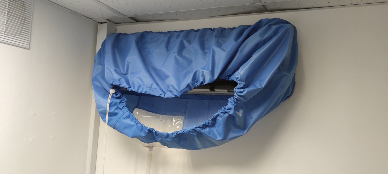 чехол для мойки кондиционера, чехол для чистки кондиционера, мешок для чистки сплит системы, чехол для чистки кондиционера q-535, защитный чехол для кондиционера