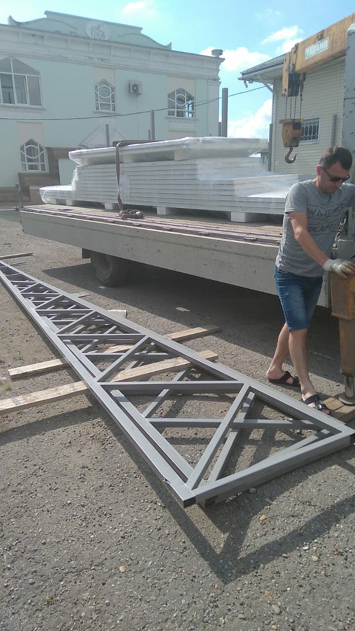 металлоконструкции, ферма из лстк 12 м, ферма из профильной трубы 40х20, ферма из профильной трубы 60х40, плитки металлические для ферм