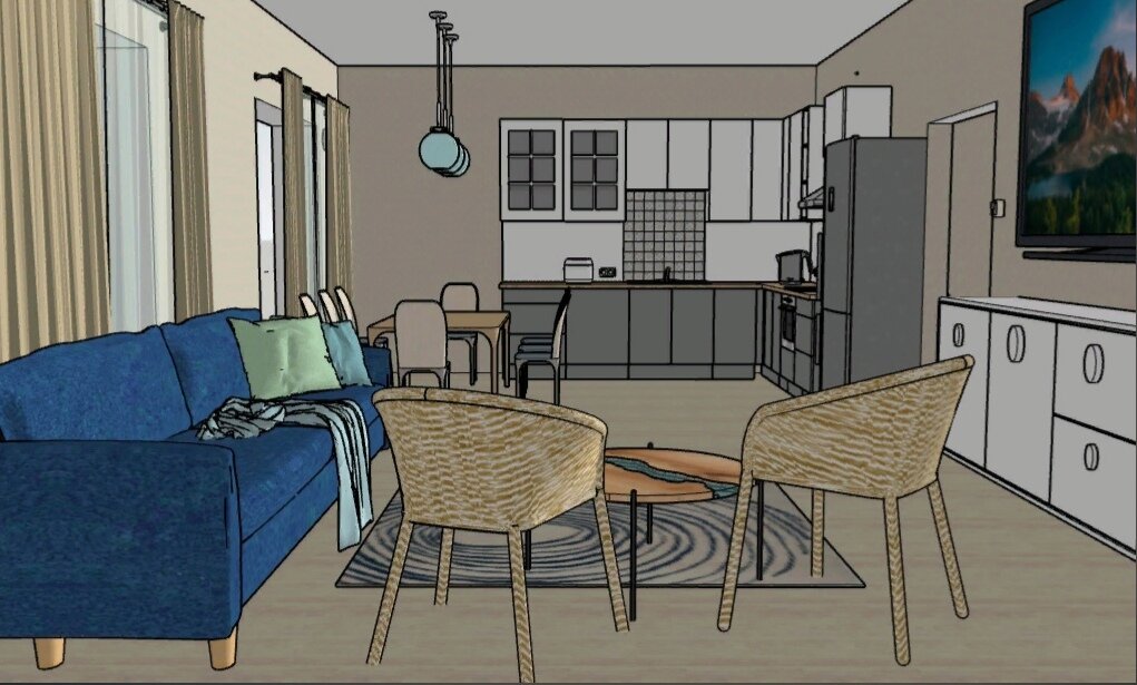 sketchup интерьер, скетчап визуализация интерьера, 3d sketchup интерьер, дизайн интерьера, скетчап комната