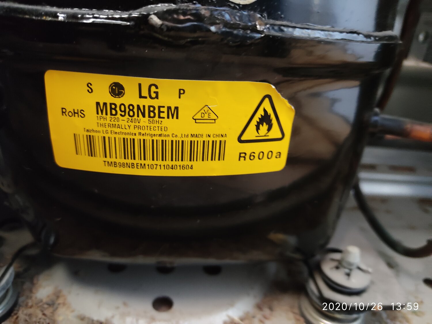 компрессор lg mb98nbem, компрессор mb98nbem, аналог компрессора mb98nbem lg, компрессор для холодильника lg mb98nbem, компрессор холодильника mb98nbem