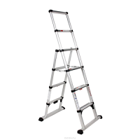 лестница стремянка телескопическая zarges z600, телескопическая лестница стремянка telesteps combi line 2.3 m, телескопическая лестница стремянка, телескопическая лестница платформа zap z600 zarges 41328, стремянка лестница