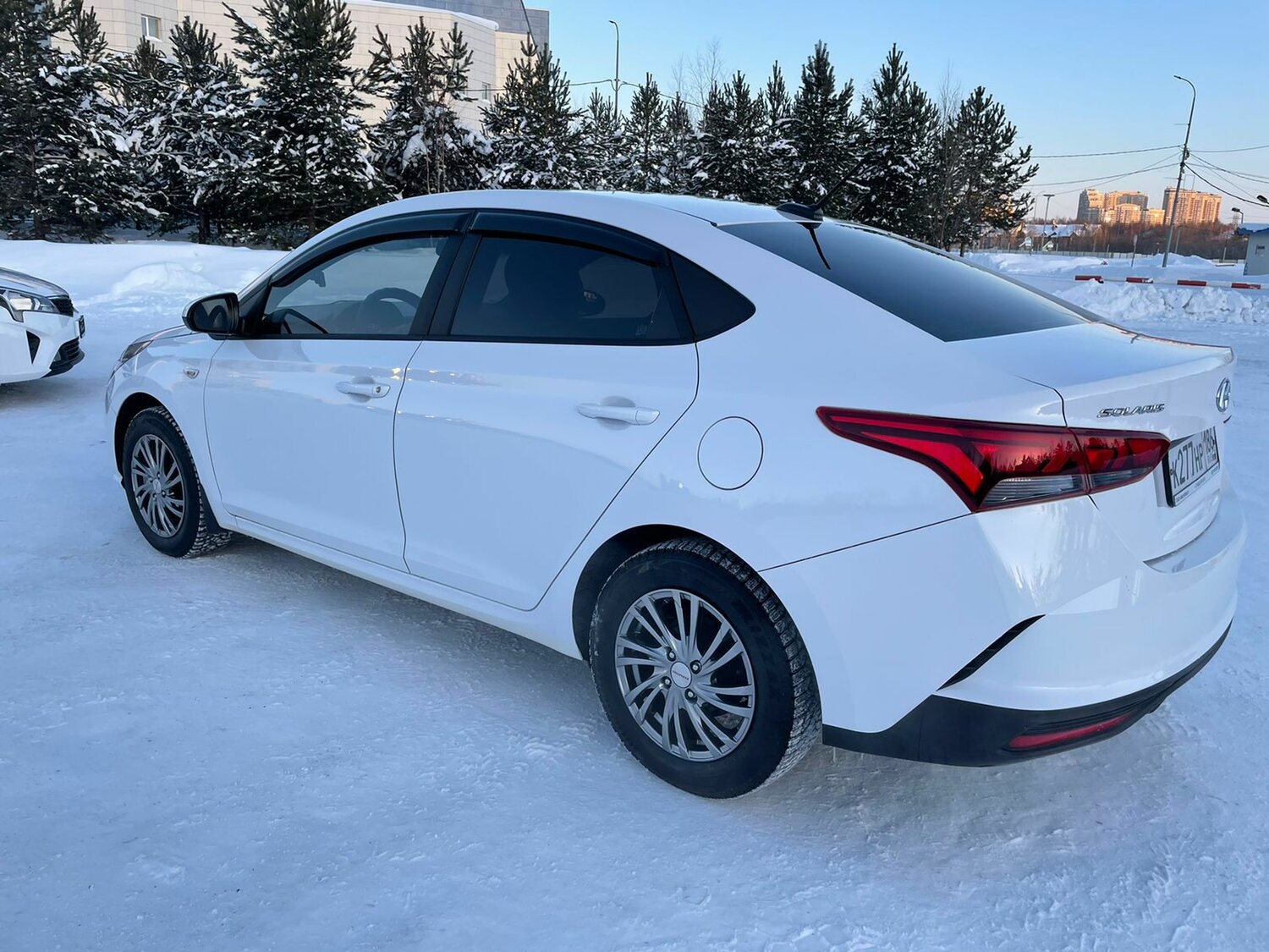 hyundai solaris, белый хендай солярис, хендай солярис белый 2017 зимой, solaris 2017, Hyundai Solaris