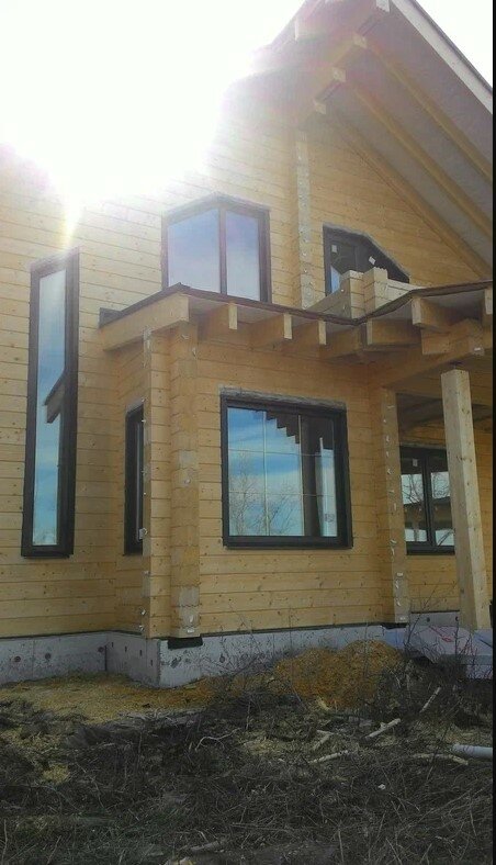 загородный дом, брус дом, дом из клееного бруса, отделка дома имитацией бруса