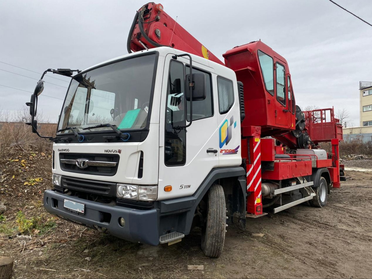 автовышка daewoo novus horyong 45 sf, daewoo novus автовышка, автовышка дэу, автовышка дэу новус 45 метров, дэу новус автовышка 45 м