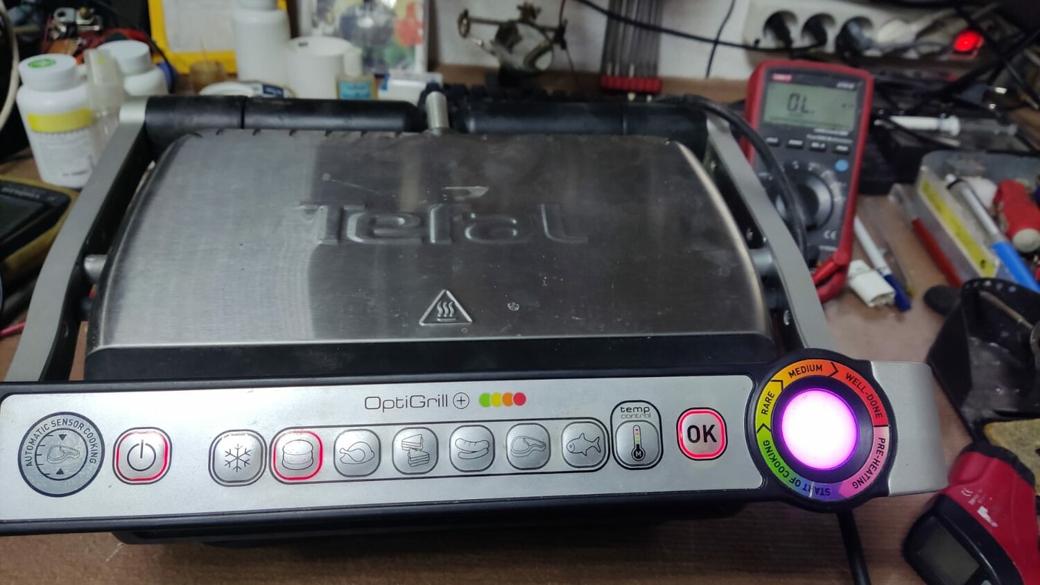 tefal optigrill, tefal optigrill+ gc 712, гриль tefal, тефаль гриль электрический оптигриль gc712d34, электрогриль tefal