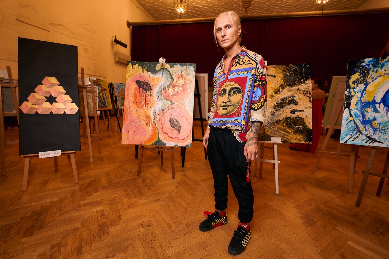 молодой художник, картина, современное искусство, художник, картины