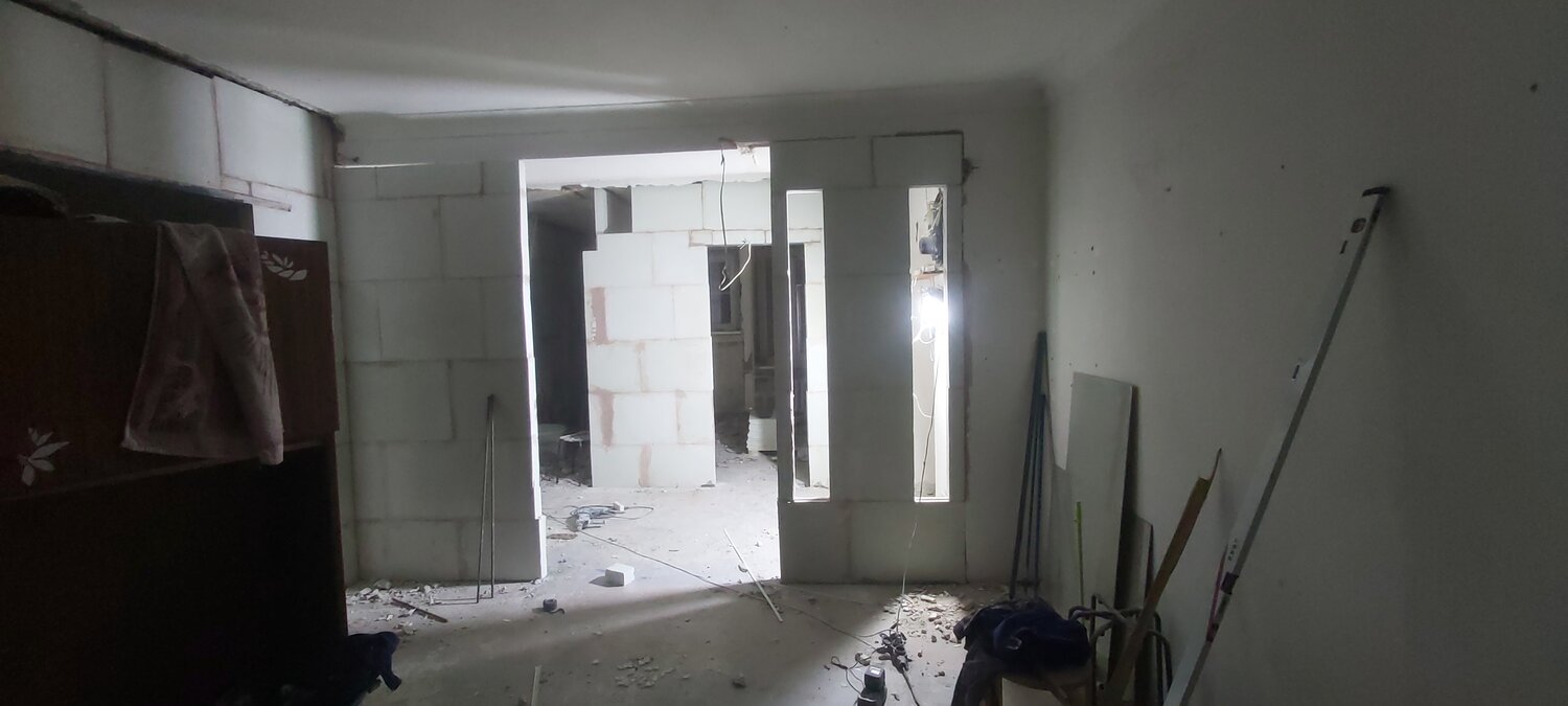 квартира, проем, резка проема в несущей стене, интерьер, черновая отделка