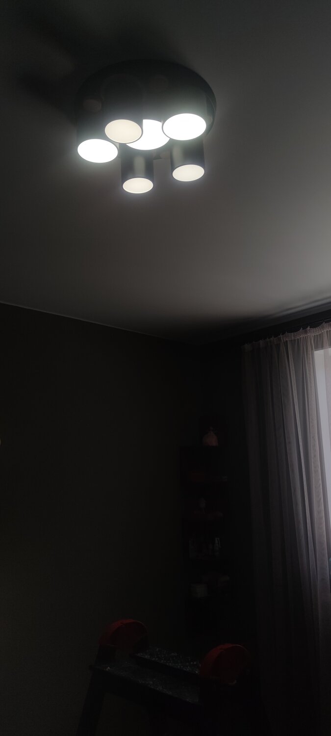 потолочные светильники, современные потолочные светильники, люстра, светодиодные потолочные светильники, накладной светодиодный светильник drum black 4000k