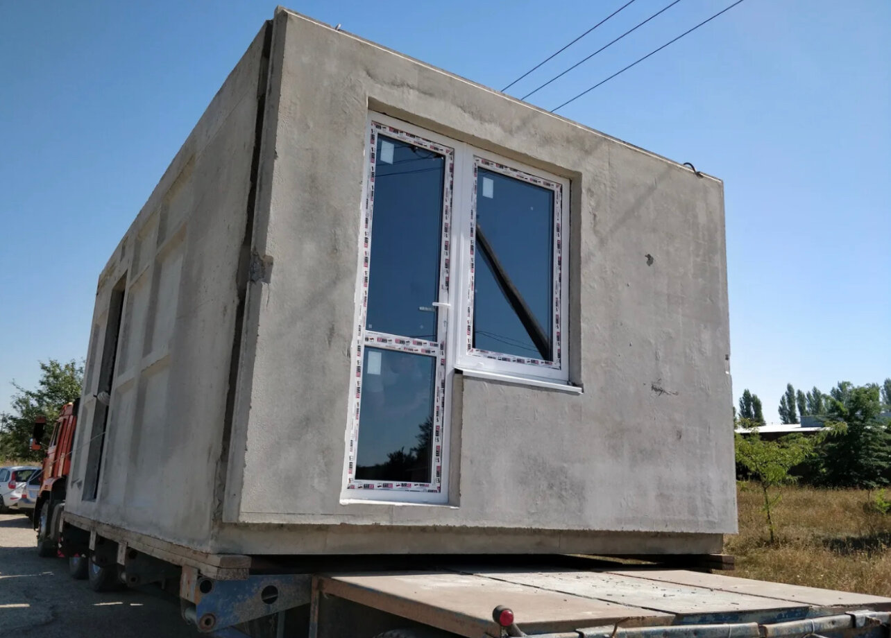 блок комната бк 061, дом из жби панелей, дом из жб панелей, домик из жби панелей, быстровозводимый дом из жб панелей