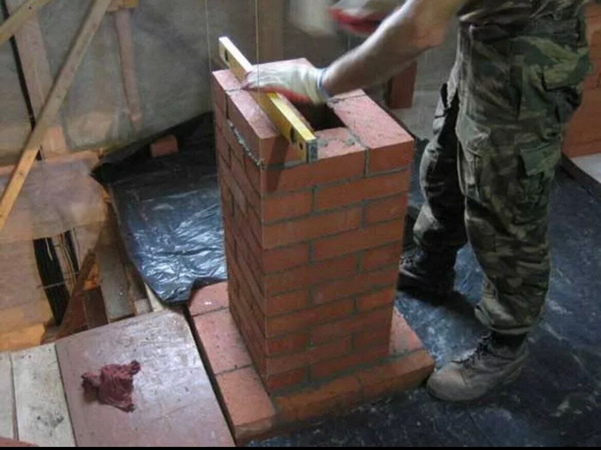кирпич для кладки печей, кладка печи из кирпича, дымоход из кирпича, кладка дымохода из кирпича, кладка кирпичная