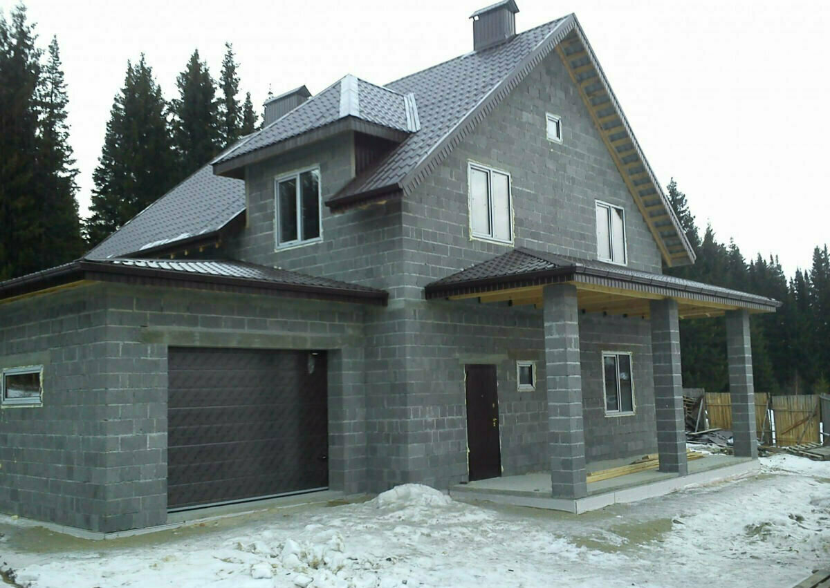Строительство дома из бетонных блоков
