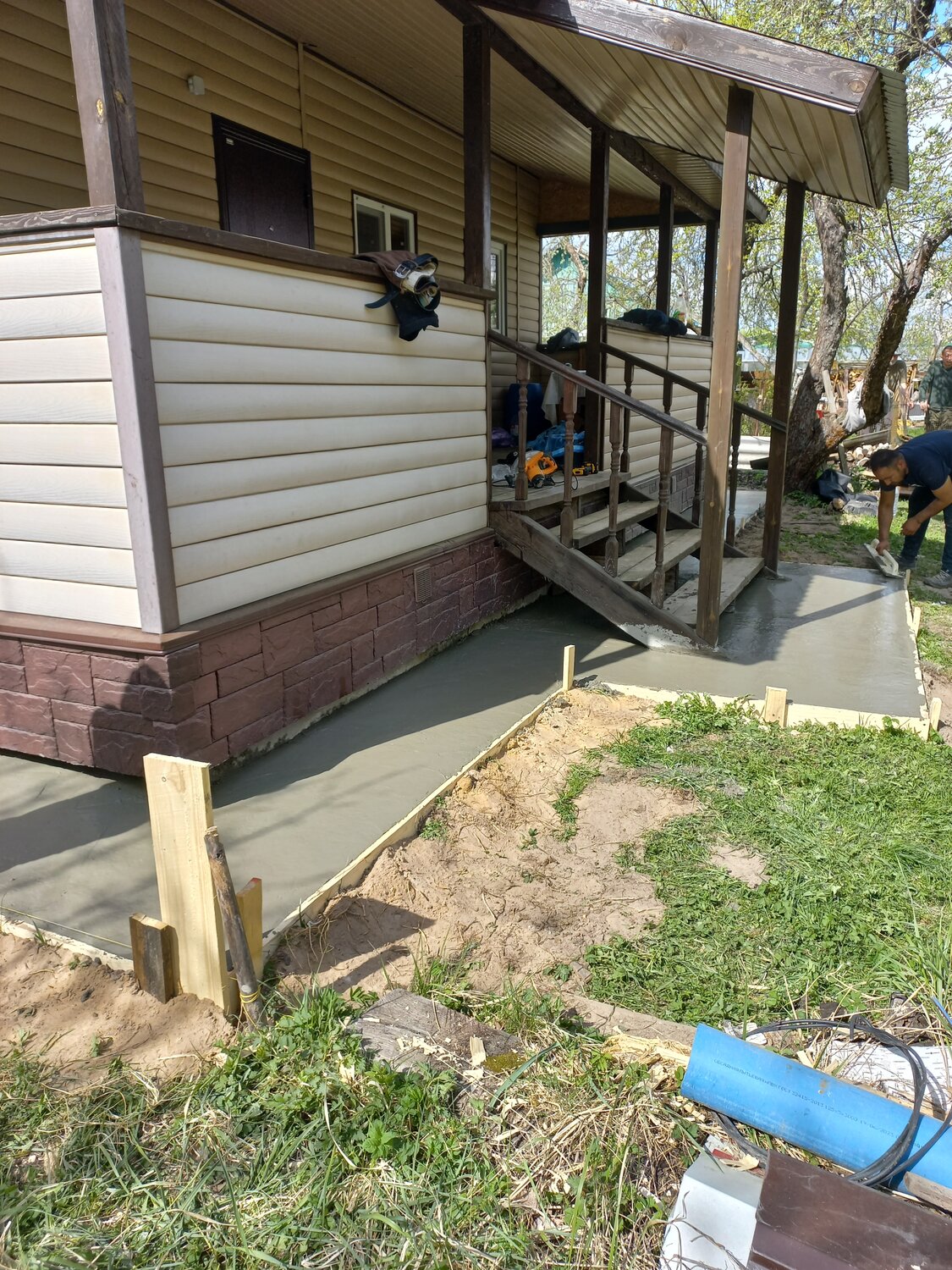 Устройство отмостки фундамента