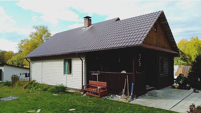 Монтаж кровли из проф-настил