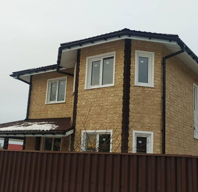 Монтаж фасада из фасадных панелей