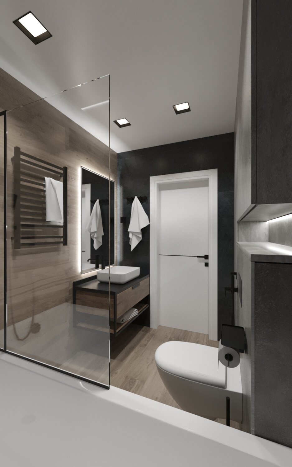 ванная современная дизайн, современный дизайн санузла, современный дизайн ванной, санузел дизайн, интерьер санузел