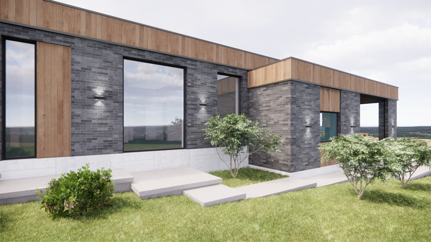 здание, проекты одноэтажных домов с плоской крышей до 150 м 2, дом в, одноэтажные дома с плоской крышей, одноэтажный дом z500 с плоской крышей проекты