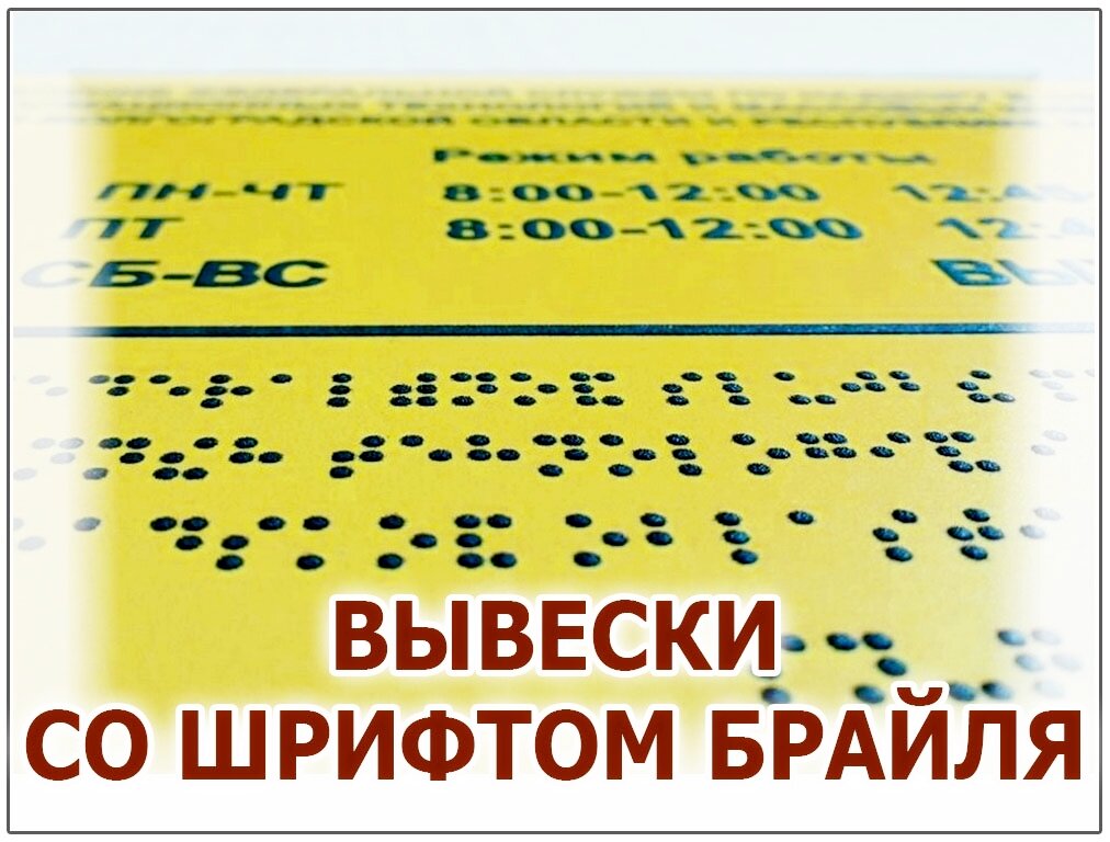 изготовление табличек со шрифтом брайля, табличка для школы со шрифтом брайля, вывеска организации со шрифтом брайля, тактильная вывеска с шрифтом брайля 300х400мм, вывеска