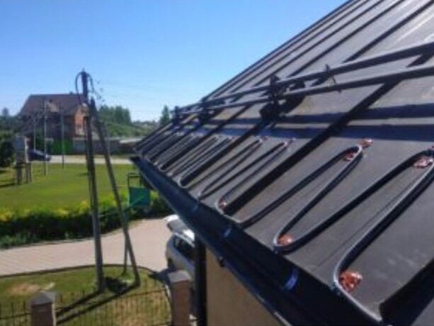 Монтаж обогрева кровли