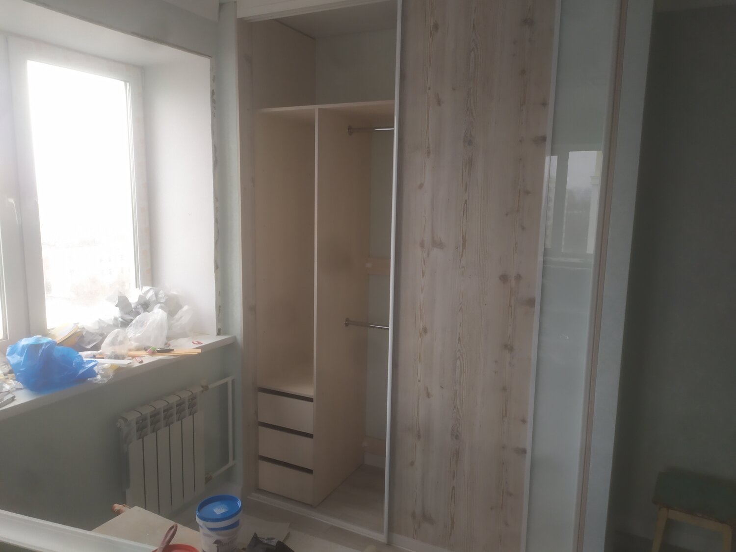 встроенный шкаф купе, встроенный шкаф, встроенный шкаф купе белый, мебель, шкаф купе белый