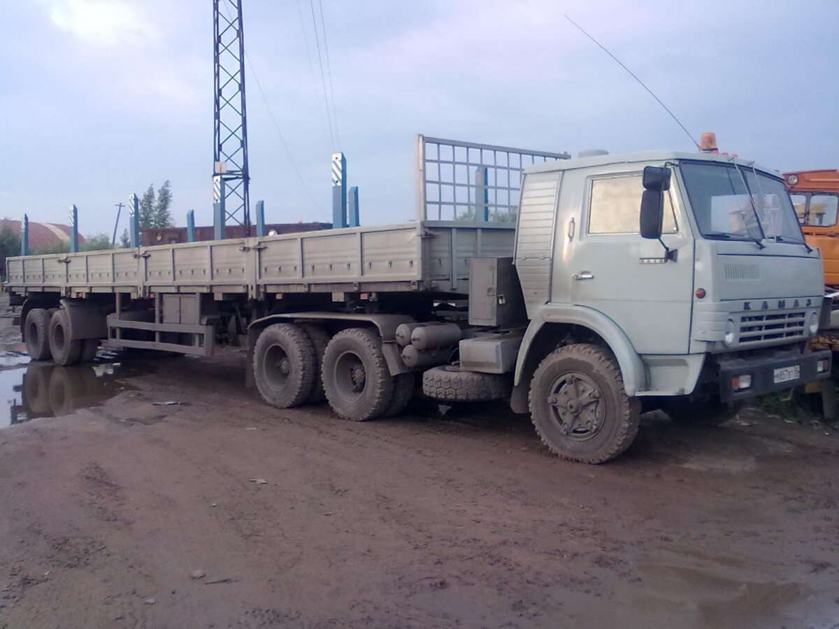 маз длиномер бортовой, камаз 5410 бортовой, камаз полуприцеп, камаз 5410, камаз 5410 тягач длинномер