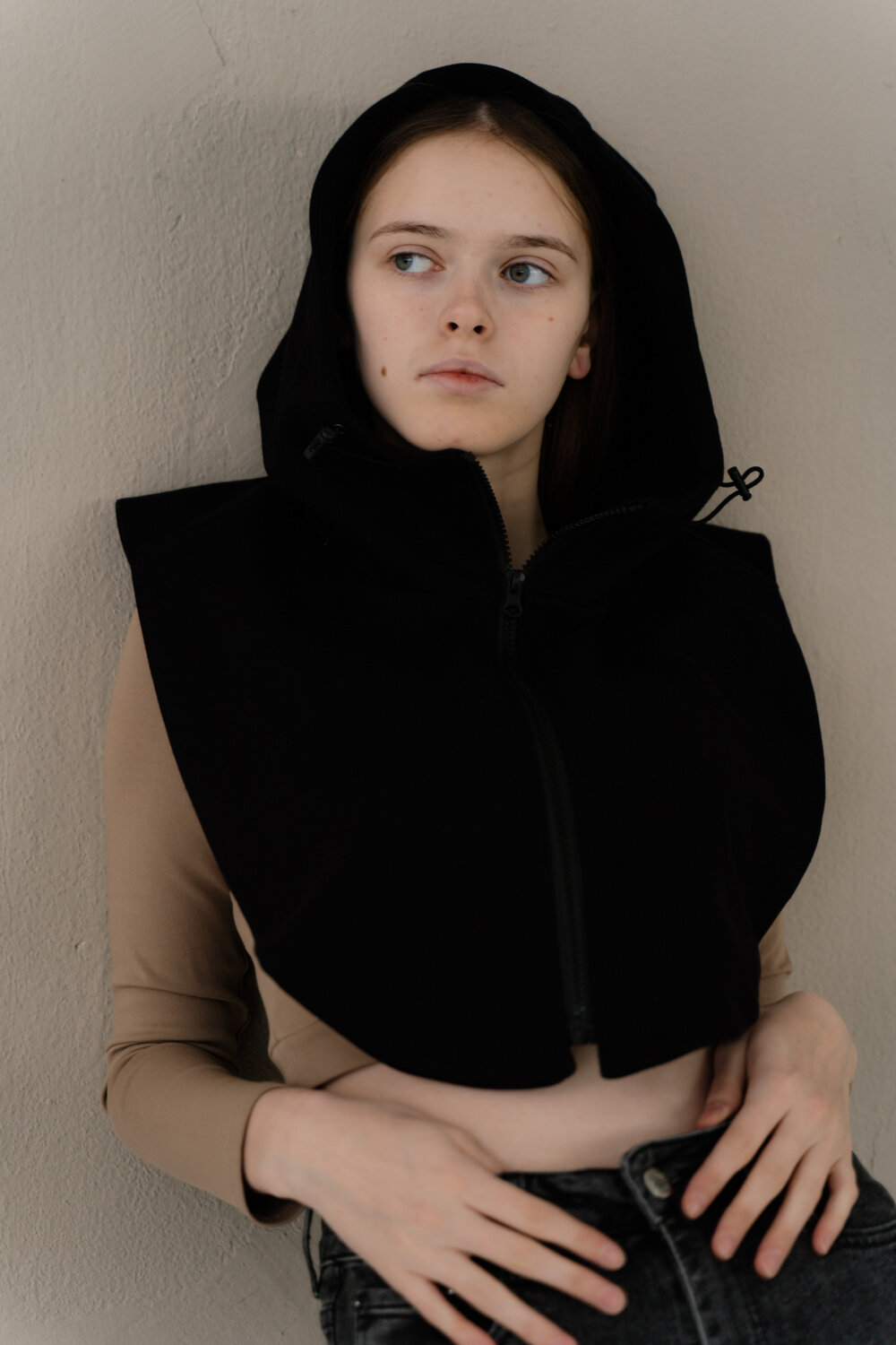 unu clothing шапка-капюшон, капюшон с манишкой капор, зара капор капюшон, капюшон манишка, шапка капюшон женская