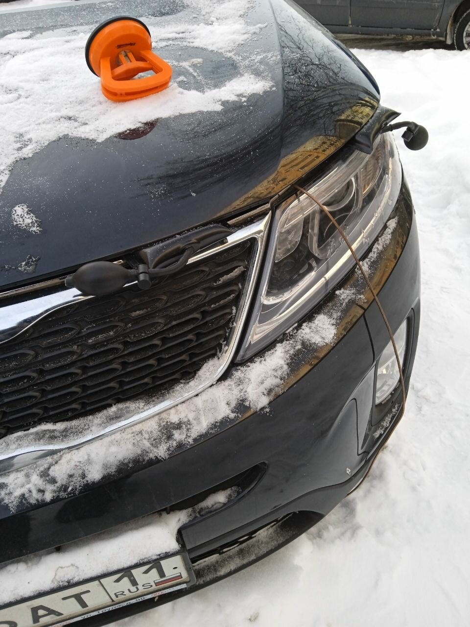 автомобиль, авто, киа рио зазоры капота, kia rio, черная киа рио