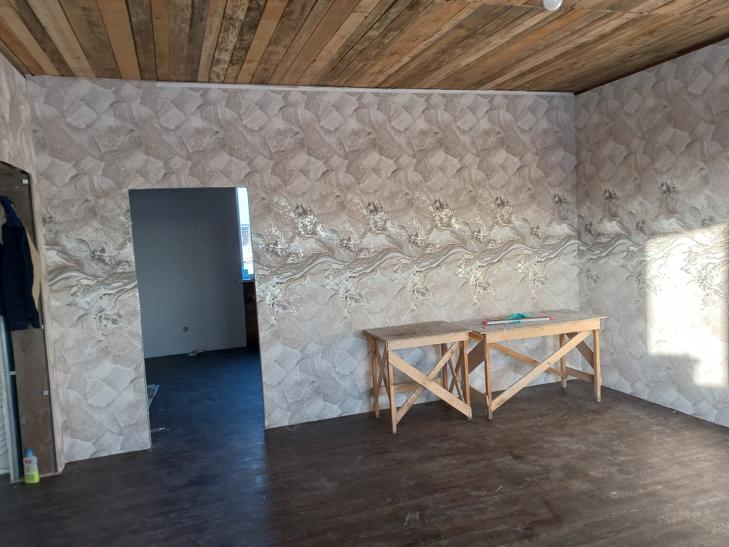 штукатурка в интерьере, интерьер, дома архитектура, загородный дом