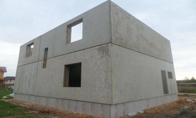 дом из бетонных панелей, дом из жб панелей, теплобетон домокомплект, монолитный пенобетон, дом из панелей жби