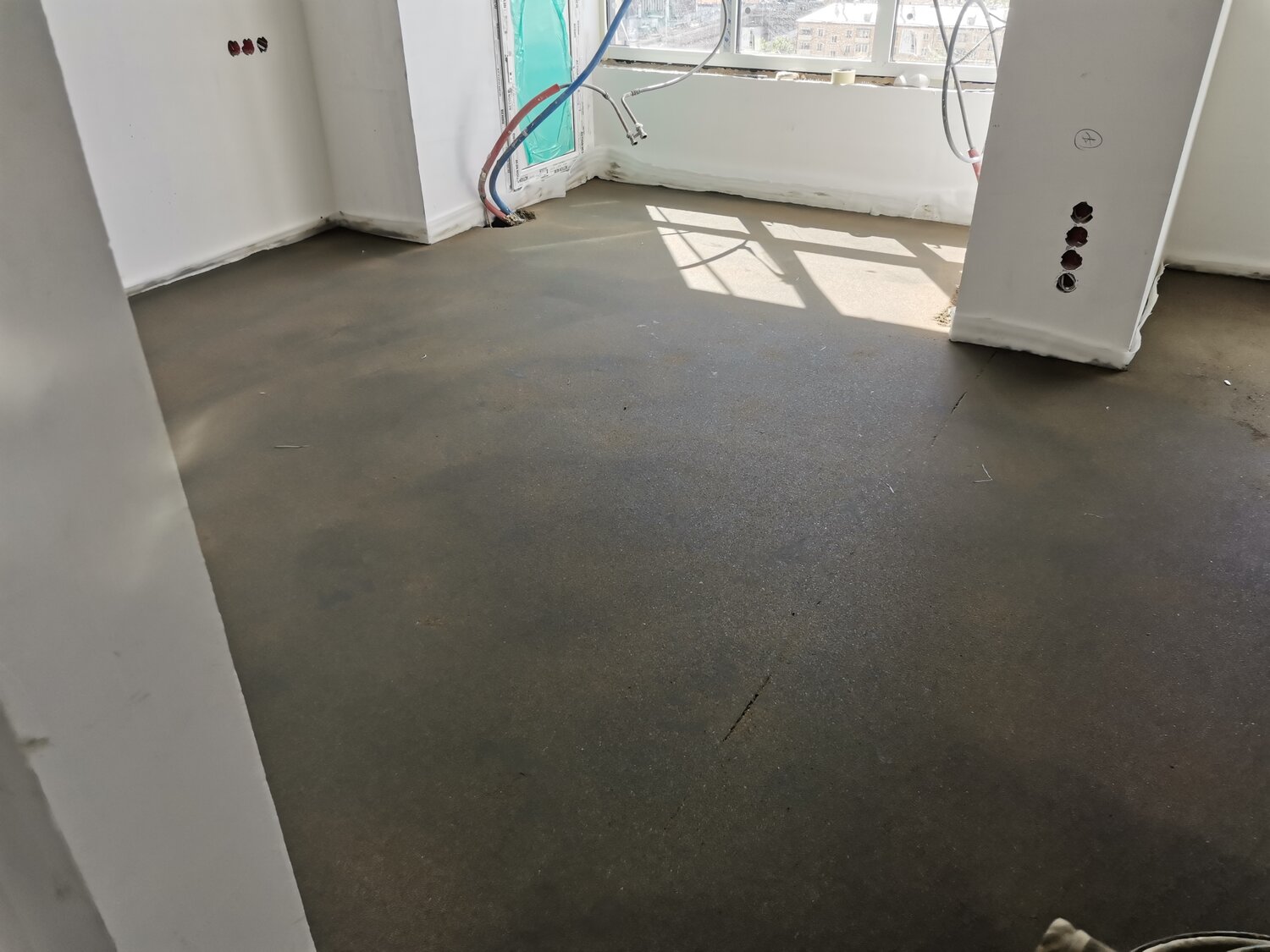 Устройство армированной сетка 100х100 мм цементно песчаной стяжки до ...