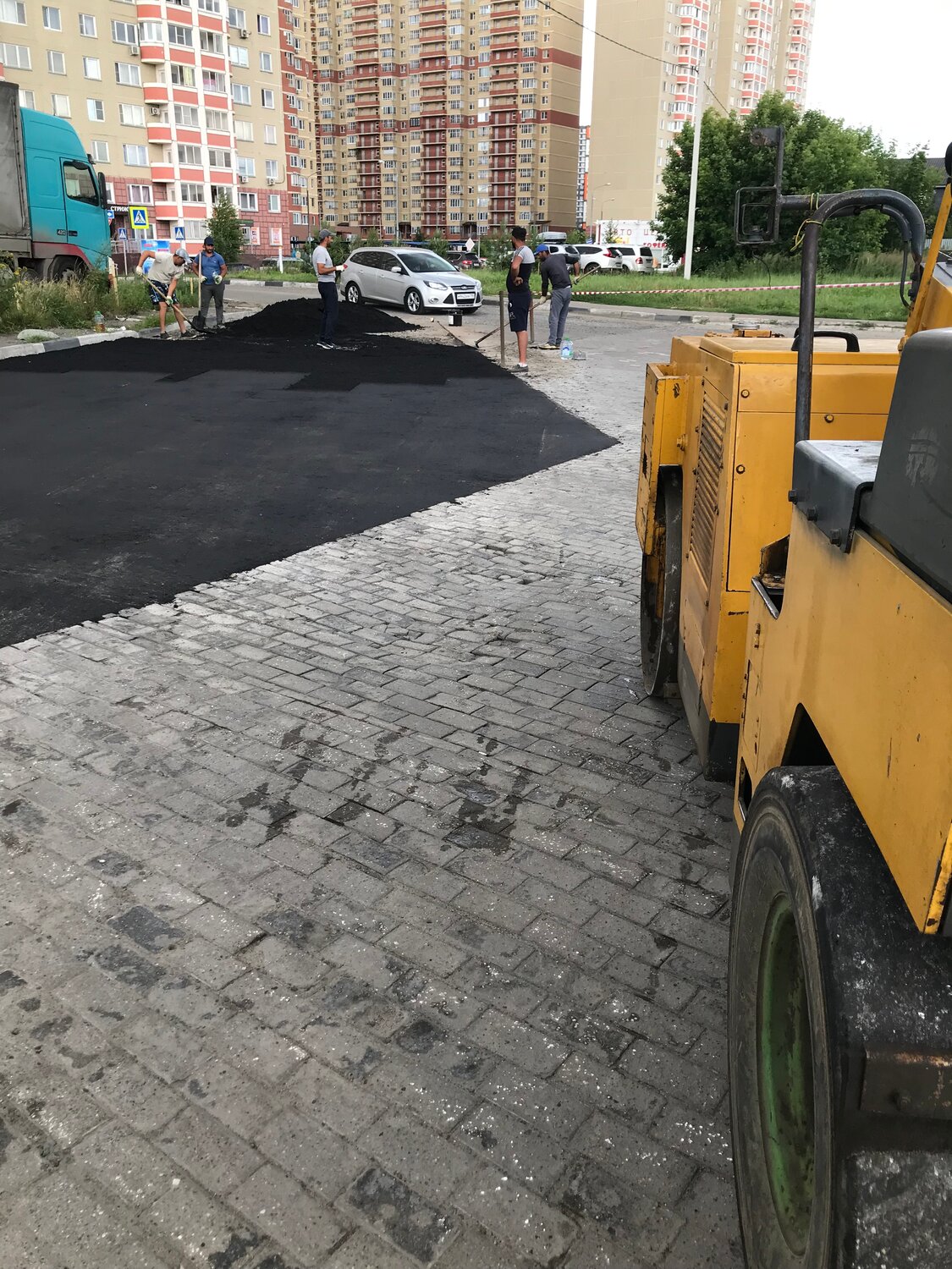 асфальтирование, асфальт, укладка асфальта, асфальтирование москва, асфальтирование дворов