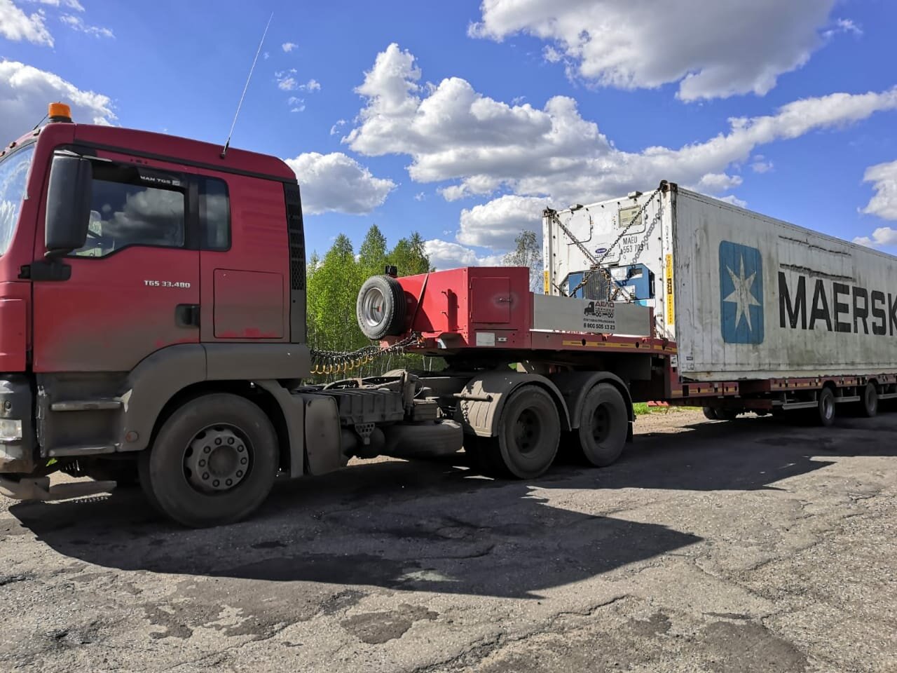 скания g440 с бортовым полуприцепом виелтон, грузовики и спецтехника, фура с полуприцепом, трал полуприцеп, полуприцеп