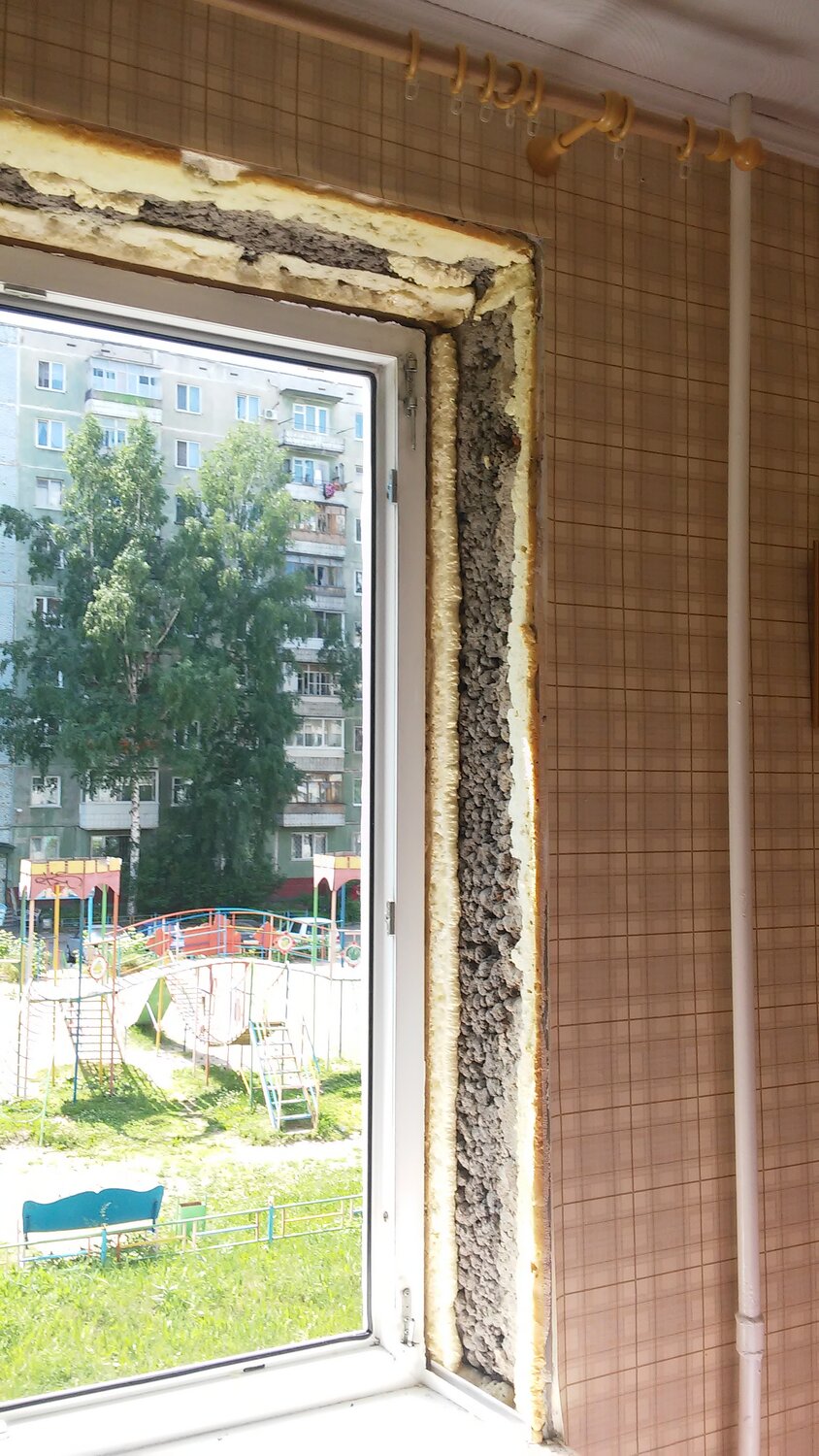 откосы, откос окна, окна без откосов, утепленные откосы, отделка откосов окон