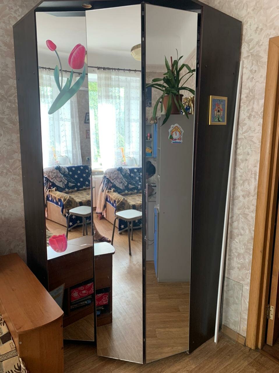 шкаф угловой с зеркалом, угловые шкафы, шкаф угловой купе, большой угловой шкаф, шкаф с зеркалом 156 см с углом