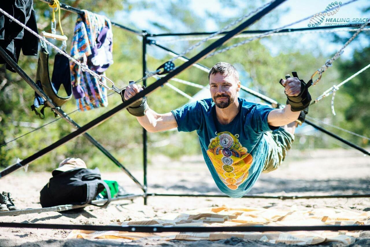 мужчина, человек, рукоход пиноккио, high ropes course, роуп джампинг