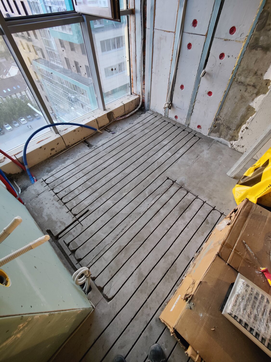 теплый пол на лоджии, монтаж теплого пола, пол на лоджии, пол на балконе, теплый пол на балконе